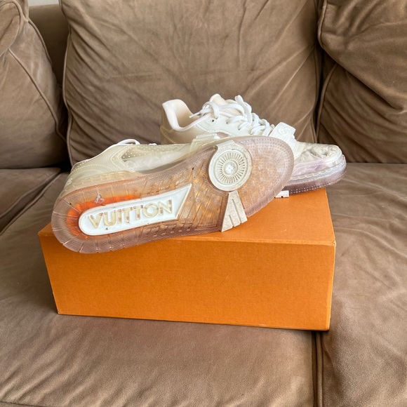 Louis Vuitton Transparent LV Trainer Sneaker men 6.5 dust bag like new wore 1x - Picture 3 of 12
